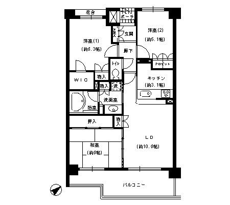 エスティメゾン巣鴨の間取り