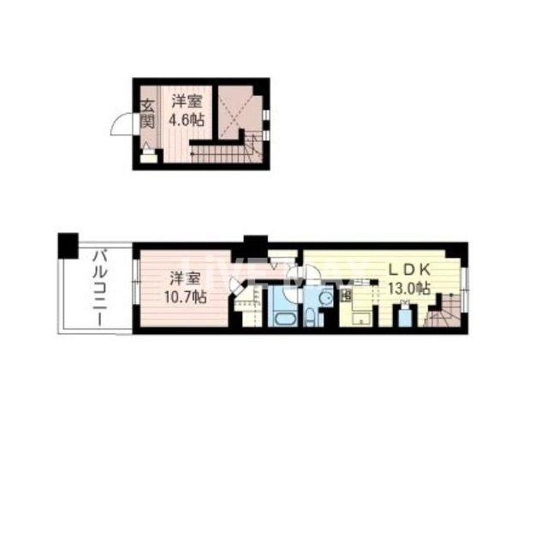 【居間・リビング】レジデンスシャルマン月島 