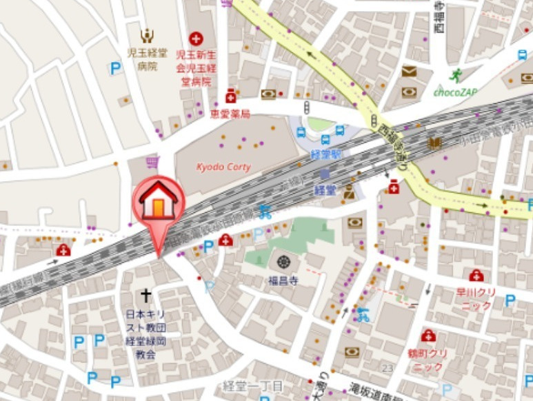 レトア経堂Ⅰの地図