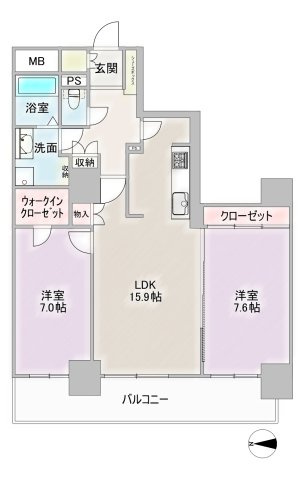 アンビックス志賀ストリートタワーの間取り