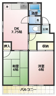 【間取り】 | ヴィラ湯浅A棟