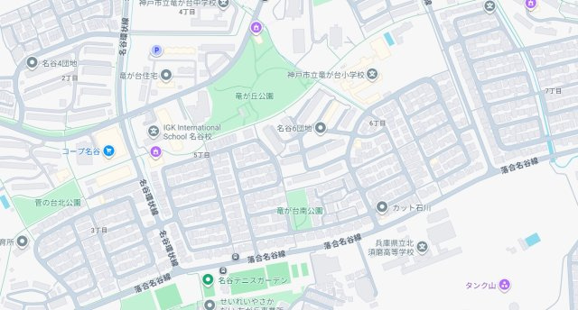 神戸市須磨区竜が台　新築一戸建ての地図
