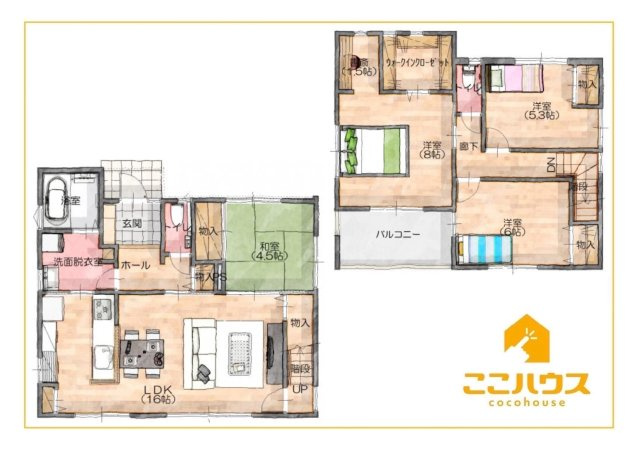 ガーデンアレイ沖縄市大里II期　中古戸建て　2号棟の間取り|「今から見たい！」当日の見学も大歓迎！
