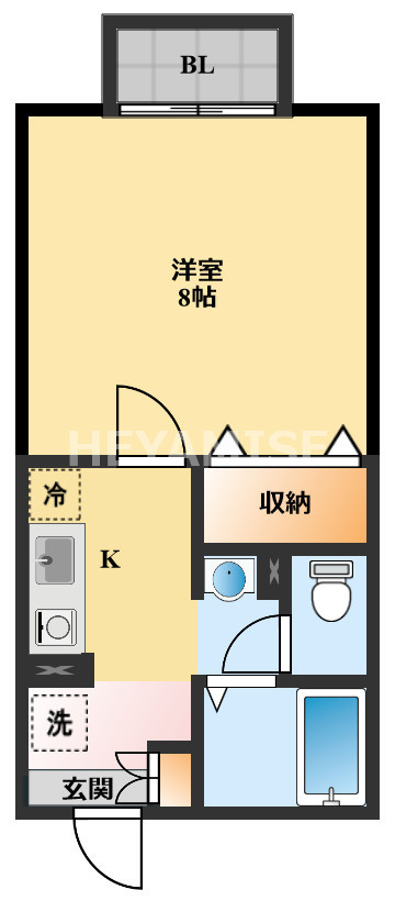 エクレール西三城A棟の間取り