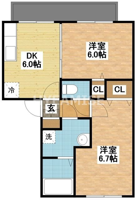 ウィルモアアサイの間取り