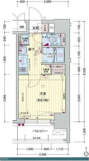 プレサンス難波幸町の間取り
