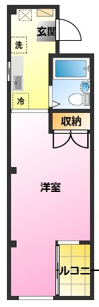 メゾンカタキリの間取り| IHクッキングヒーター　オール電化　室内洗濯機
