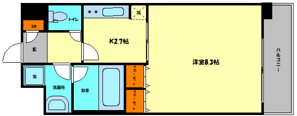 KDXレジデンス本町橋の間取り|ＫＤＸレジデンス本町橋　間取り