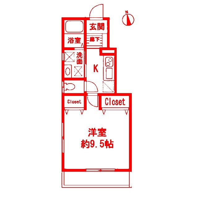 平塚市立野町のアパートの間取り