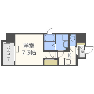ララプレイス梅田東シエスタの間取り|ララプレイス梅田東シエスタ　開放感のある間取り