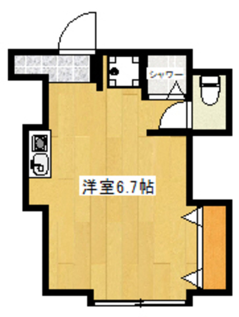 千駄木ハイムの間取り|☆ワンルームの間取です☆
