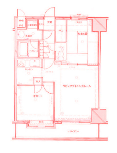 藤沢市藤沢の賃貸マンションの間取り