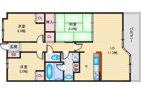 【間取り】 | 茨木中津町シティハウス