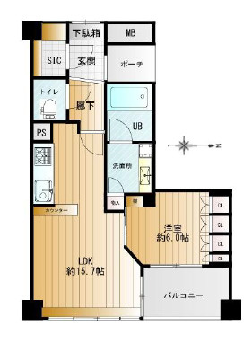 ルネ神戸旧居留地109番館の間取り