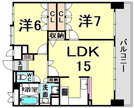リーガル神戸下山手の間取り