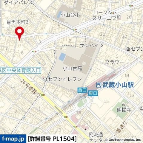 プチメゾン目黒の地図