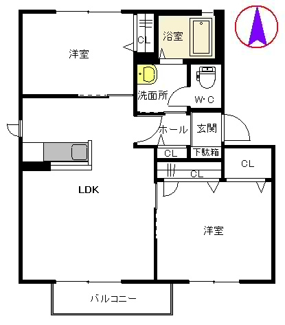 ジュピターＫの間取り|使い勝手の良い間取りです♪