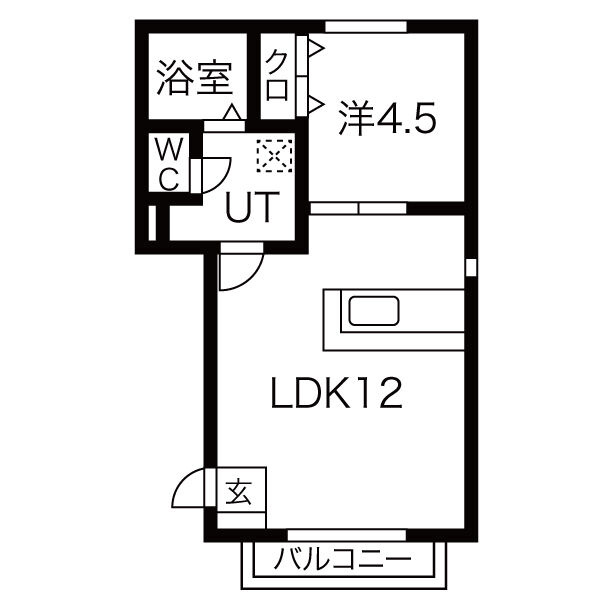 リバーサイド花長B棟の間取り