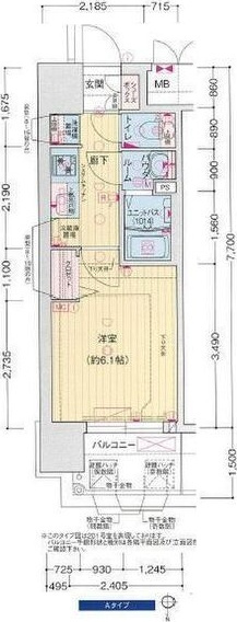 プレサンス大阪同心メゾヴィータの間取り