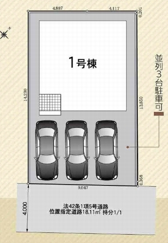 【仲介手数料０円】相模原市南区大野台第43　新築一戸建ての区画図|相模原市南区大野台第43　新築一戸建て
