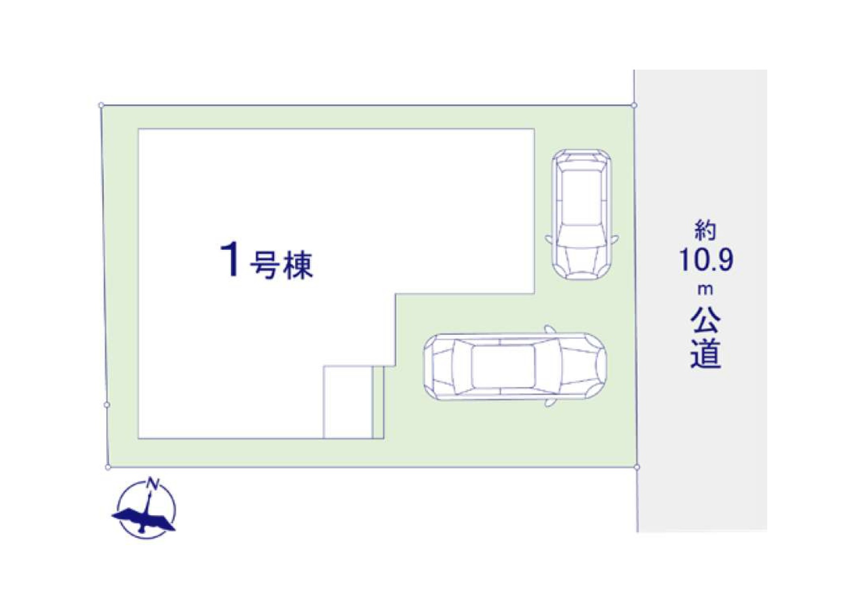 春日市若葉台西4丁目第2-1棟（1号棟）　の区画図|配置図（1号棟）