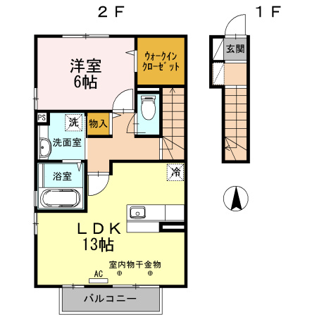 フラッツ福井東町の間取り