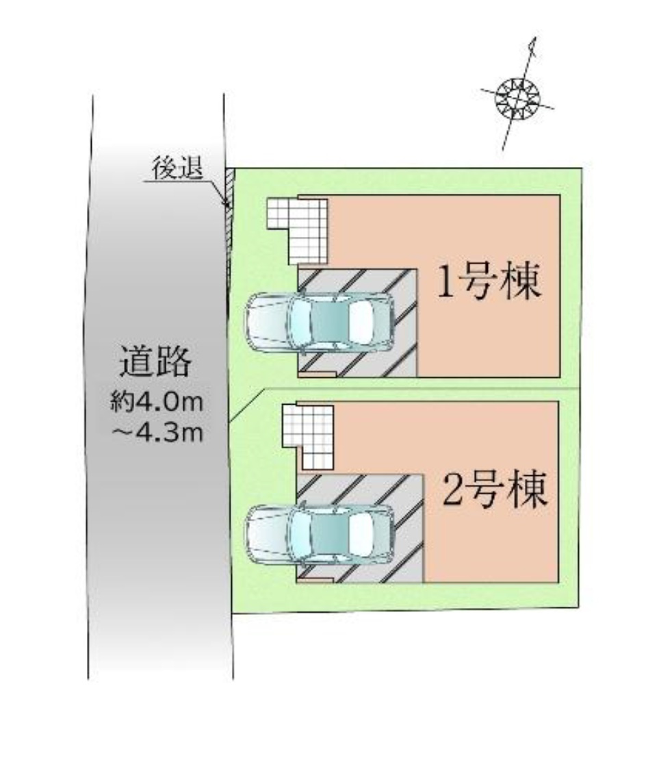 S・福岡市南区井尻3丁目第2-2棟（2号棟）　の区画図|配置図（2号棟）