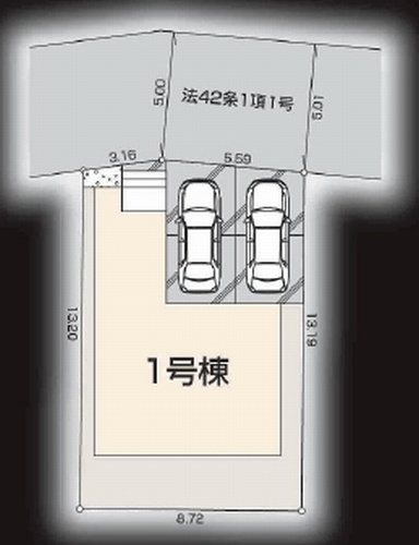 【仲介手数料０円】相模原市中央区上溝第32　新築一戸建ての区画図|相模原市中央区上溝第32　新築一戸建て