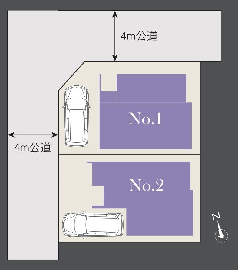 2階リビング　南向きのワイドバルコニーの区画図|No.2
