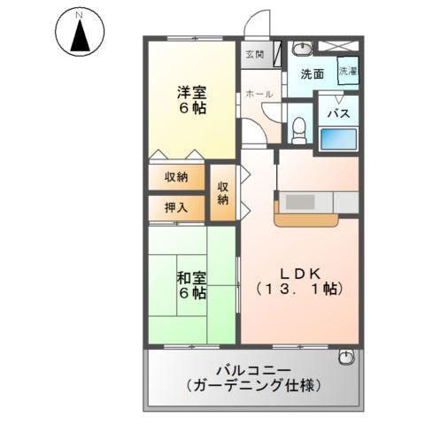 サンルーム秋桜の間取り