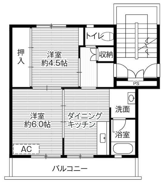 ビレッジハウス荒木1号棟の間取り