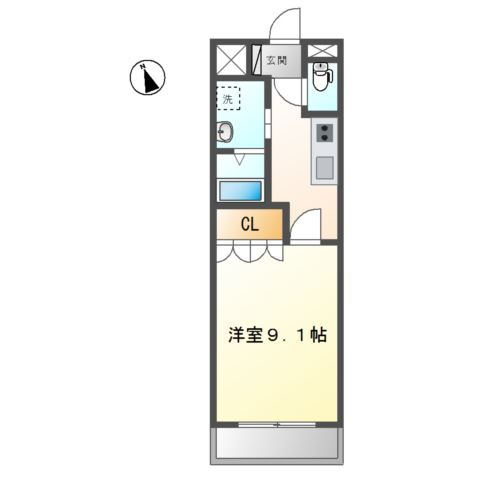 白土ハイツの間取り