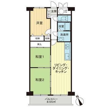 ライオンズマンション八事ガーデン壱番館の間取り