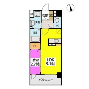 【間取り】 | グラン ソレイユ井尻駅前