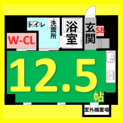 KDXレジデンス東桜I　名古屋市賃貸　仲介手数料無料の間取り