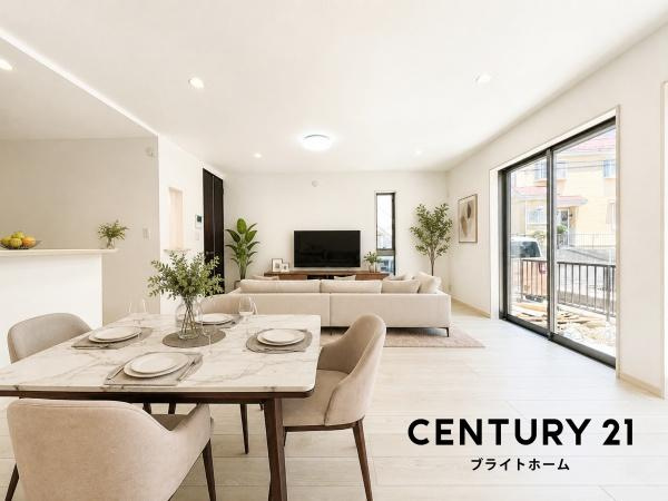 横浜市泉区中田東２丁目の新築一戸建の内観：施工例|同社仕様のキッチンです！
食器洗機付きになります！
設備、収納充実のキッチンです。
