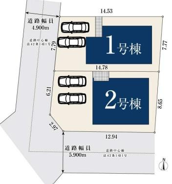 横浜市金沢区富岡西１丁目の新築一戸建の区画図|限定2棟の販売です！
お気軽にお問合せ下さい！