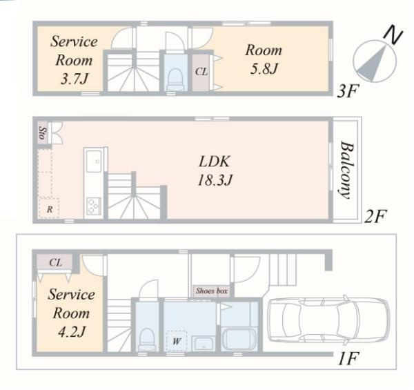 横浜市鶴見区東寺尾１丁目の新築一戸建の間取り|使い勝手の良い2SLDKの間取♪
お気軽にお問い合わせください。