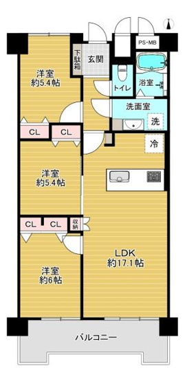 【間取り】 | 御幸第一コーポ