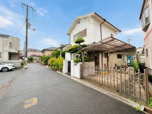 枚方市 長尾西町３丁目　建築条件無　土地の前面道路含む現地写真