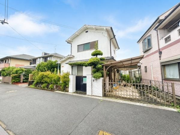 枚方市 長尾西町３丁目　建築条件無　土地の前面道路含む現地写真