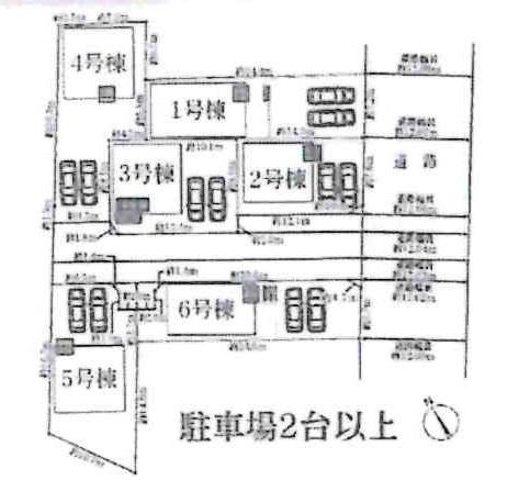 西尾市一色町松木島第9　全6棟・6号棟の区画図