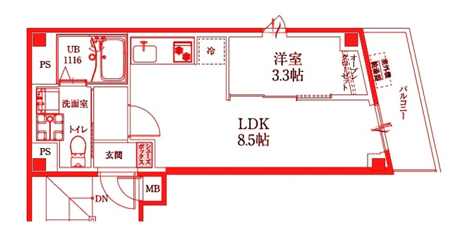 【間取り】 | b’CASA武蔵小杉Ⅱ