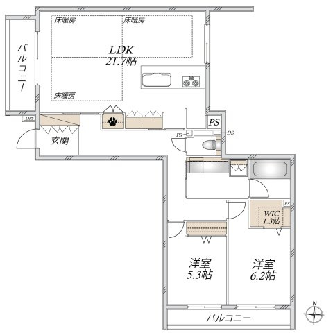 フォルス善福寺Ⅱの間取り