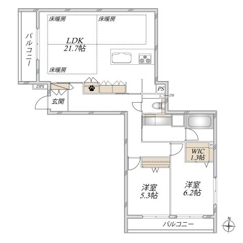（仮称）善福寺2丁目メゾンの間取り