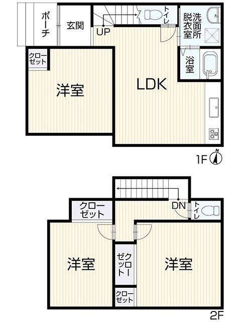 所沢市上新井３丁目　中古戸建ての間取り