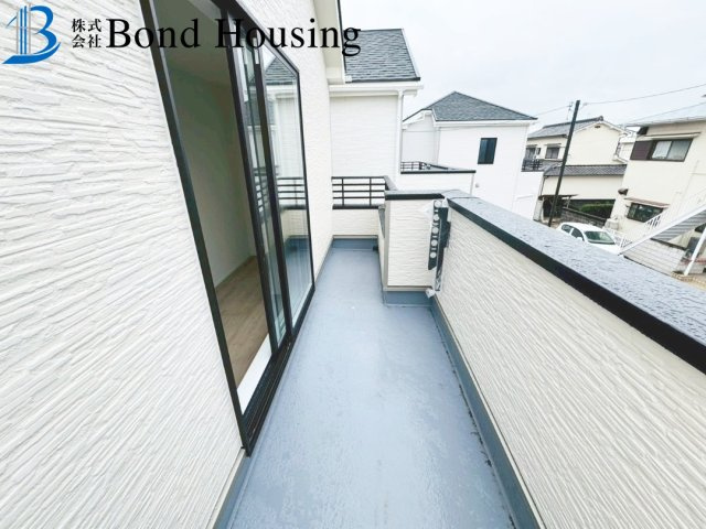 山電東二見徒歩12分　長期優良住宅　魚住町西岡 A号地 新築戸建のバルコニー