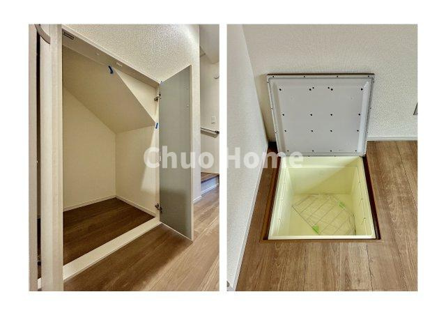葛飾区新宿5丁目新築分譲住宅の収納|階段下収納・床下収納