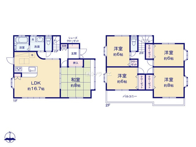 川越市藤倉2丁目　中古戸建の間取り