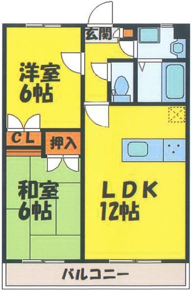 コーポサンガイアの間取り